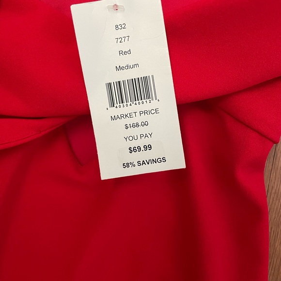 NWT the fashion poet red midi dress - Picture 3 of 8